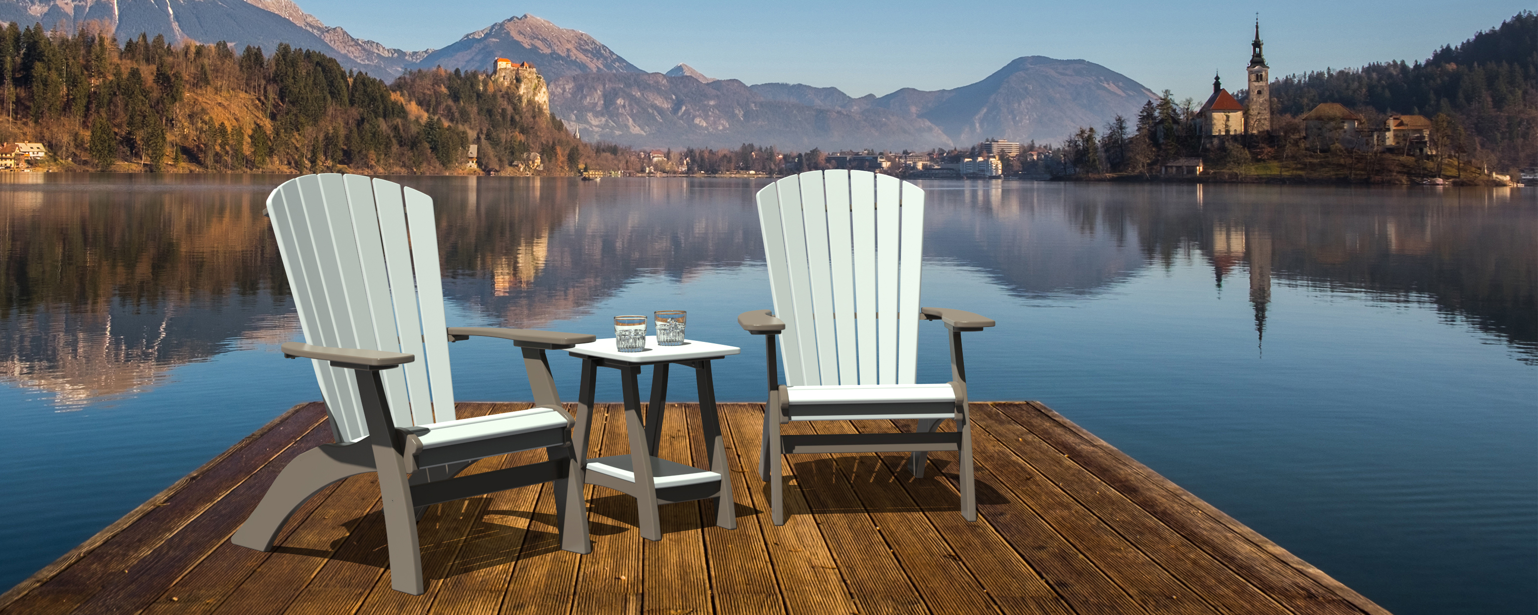 Coastal Adirondak chair set